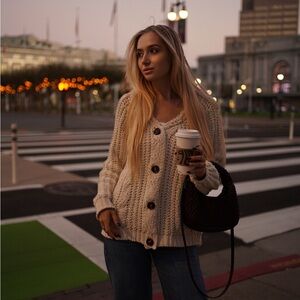 Another Love Cream Button-Up Cardigan